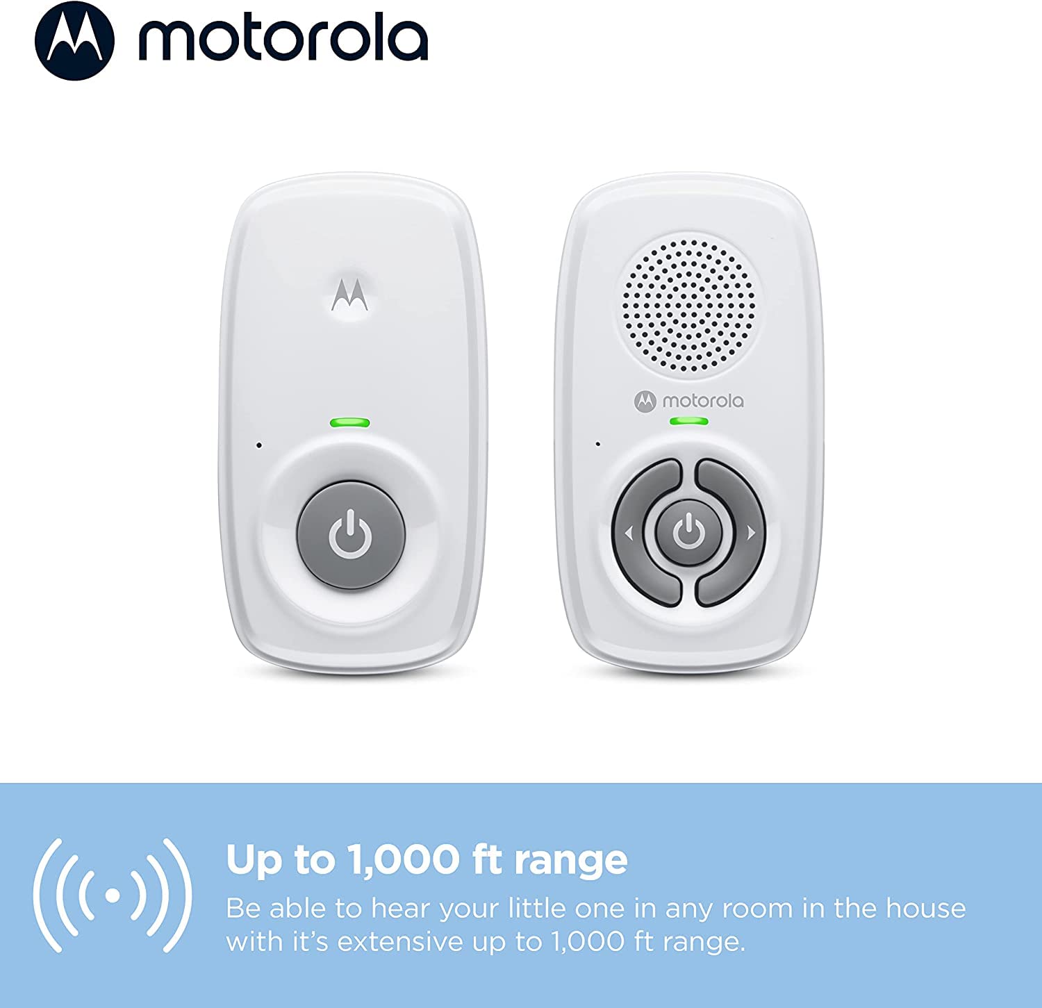 Motorola Nursery Digital Audio Baby Monitor – High Sensitivity Microphone for Infants & Kids