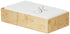 Caspari " Signature Gold Initial K Paper Linen Guest Towels, White Pearl, Pack of 24