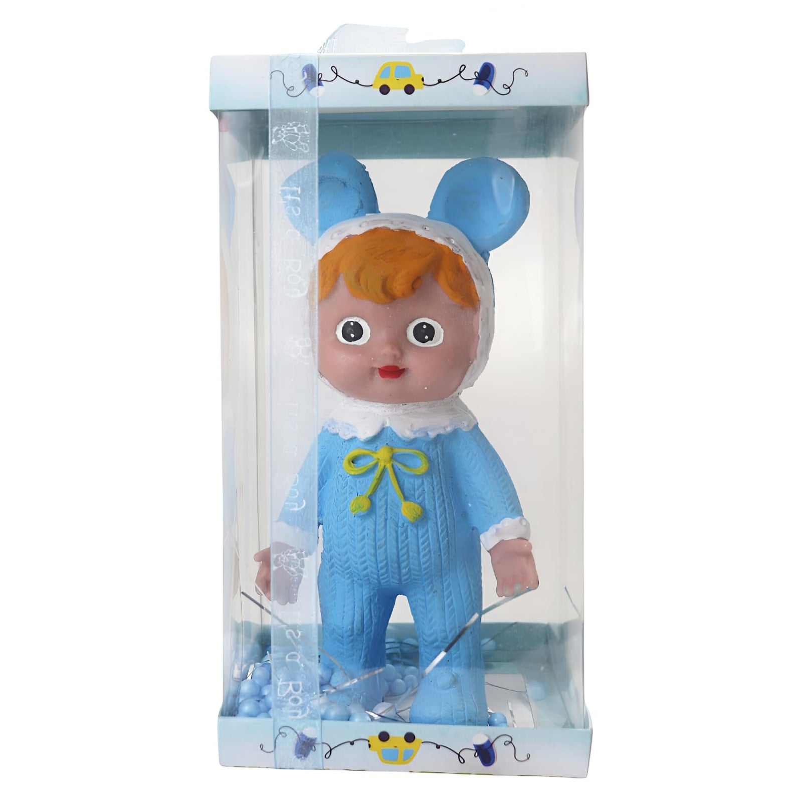 طقم هدية “ولكم بيبي” بشكل ولد للأولاد – باللون الأزرق الفاتح يصدر أصواتًا لطيفة تُسلي وتُهدئ الطفل