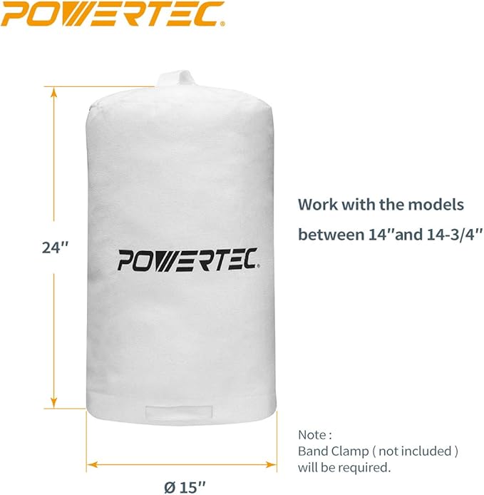 كيس جمع الغبار من POWERTEC مصمم لجمع الغبار والحطام بشكل فعال من ورش النجارة والأنشطة الأخرى. مصنوع من مواد متينة وعالية الجودة – Safqqa Egypt