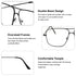 Dollger Classic Glasses Clear Lens Non Prescription Metal Frame Eyewear Women