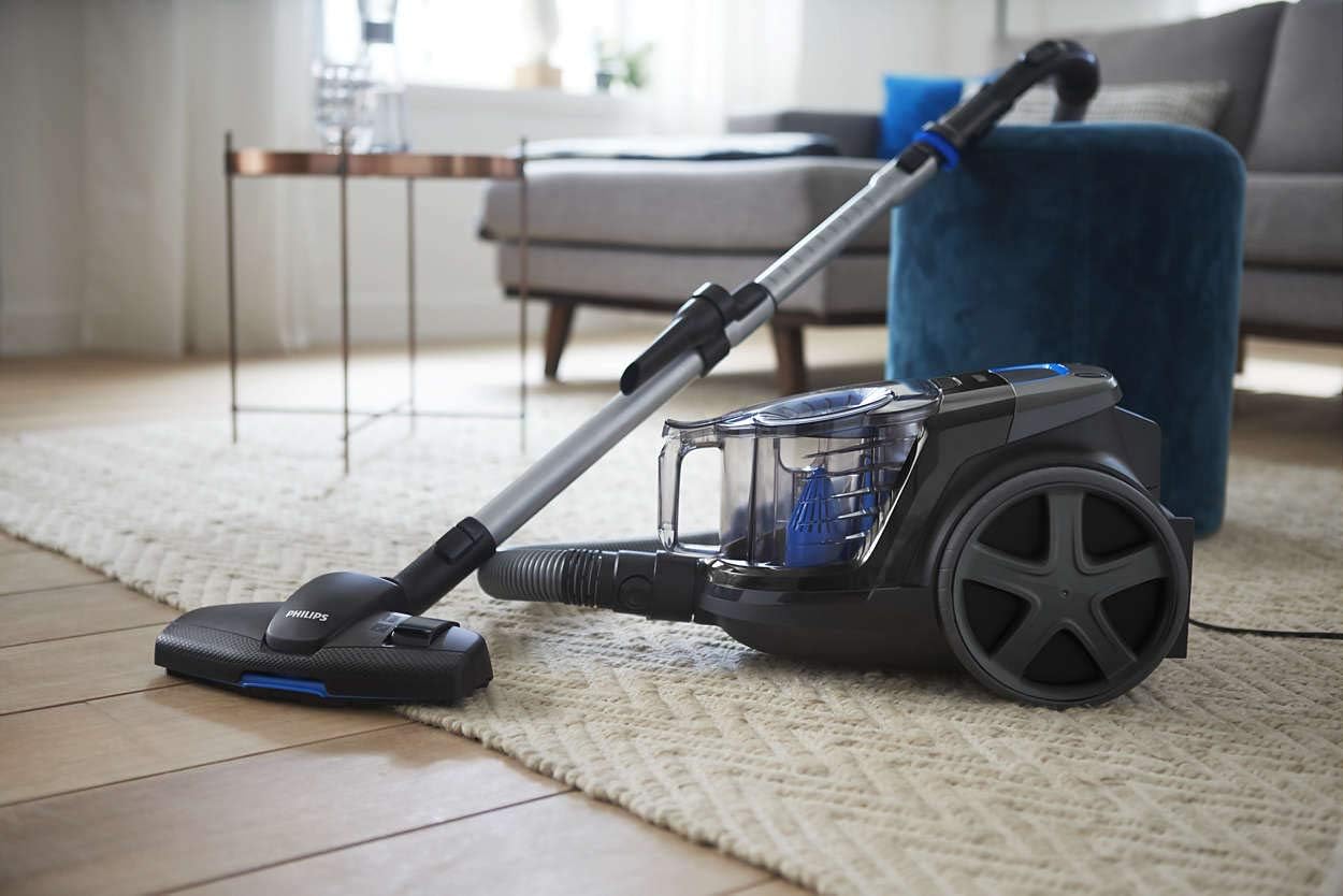 PHILIPS PowerPro Compact Black: 1800W, 330W Suction Power, Power Cyclone 5 Technology, Integrated Brush, HEPA Filter, Easy-to-Empty Dust Bucket, 1.5L Dust Capacity FC9350/62 – Safqqa Egypt
