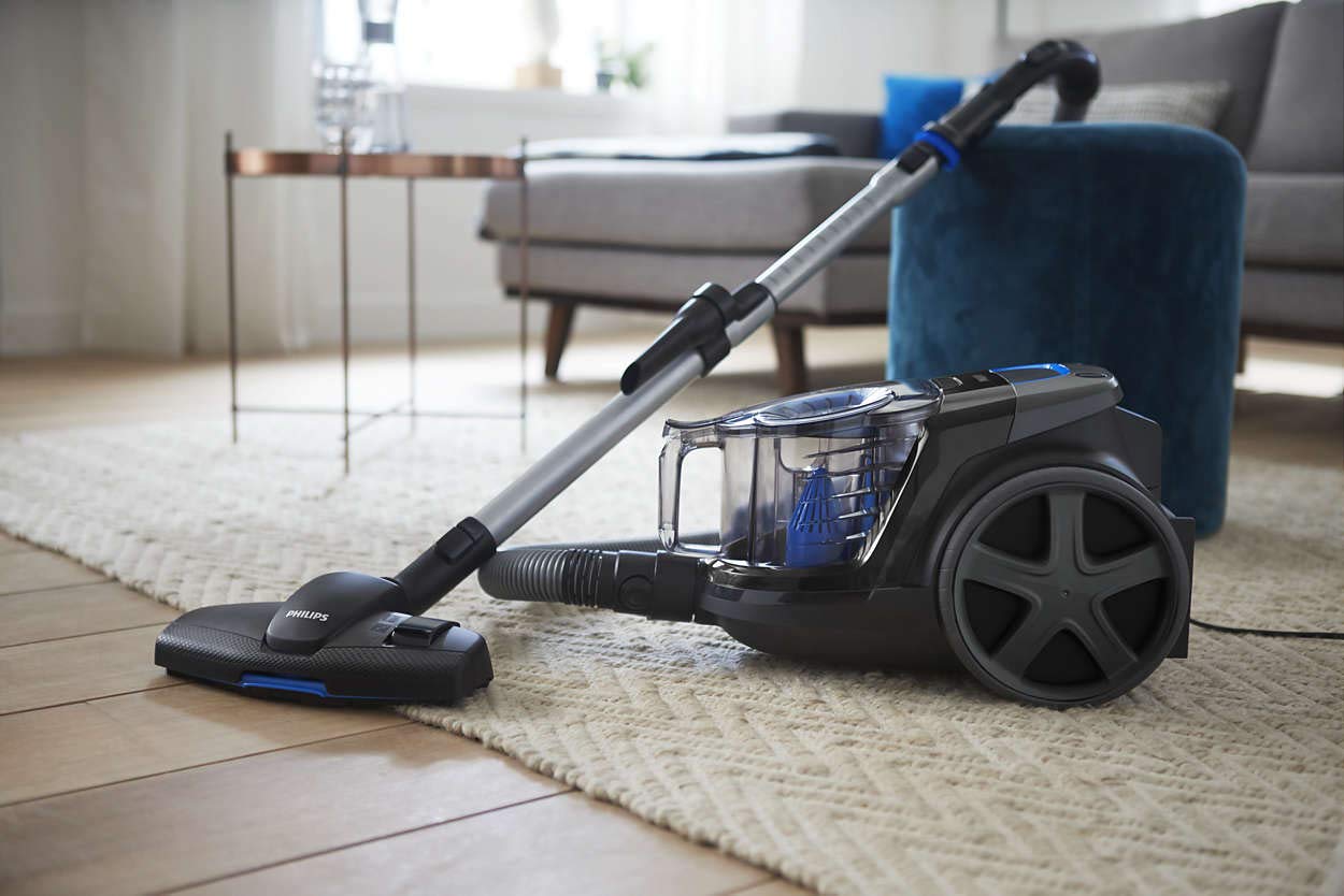 PHILIPS PowerPro Compact Black: 1800W, 330W Suction Power, Power Cyclone 5 Technology, Integrated Brush, HEPA Filter, Easy-to-Empty Dust Bucket, 1.5L Dust Capacity FC9350/62 – Safqqa Egypt