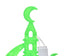 Generic  Plastic Medium Ramadan Crescent Led Containing mosque Design With Lighting Warm And Plastic Electricity Box Add More Happy For Decoration