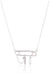 Guess Stainless Steel Zircon Embellished Pin Shaped Station Necklace