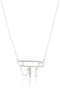 Guess Stainless Steel Zircon Embellished Pin Shaped Station Necklace