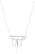 Guess Stainless Steel Zircon Embellished Pin Shaped Station Necklace