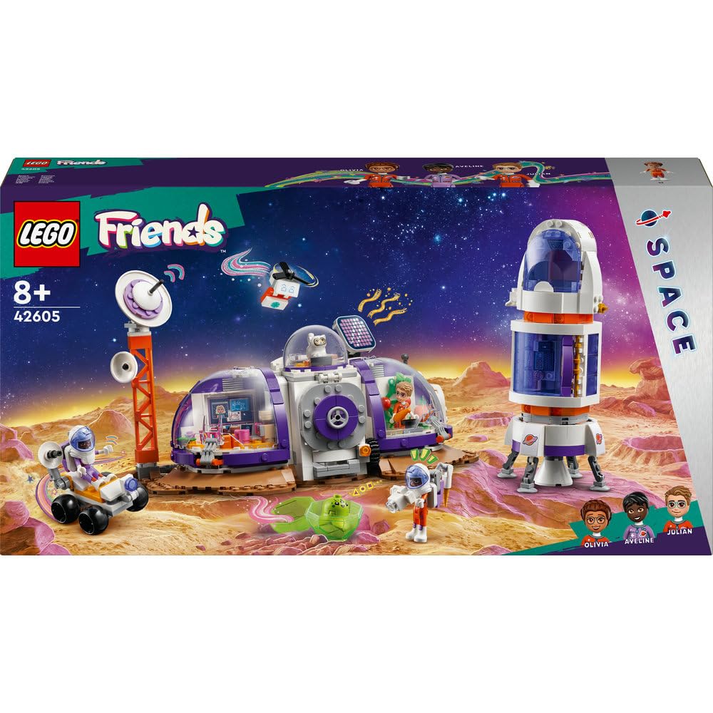 LEGO Friends Mars Space Base and Rocket, Vehicle Set with Rover and Spaceship Toy