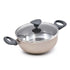 Celar Aluminium Bakelite Soft Touch Fitting Casserole, 22 cm Diameter, Non-stick, Beige, Made In Portugal
