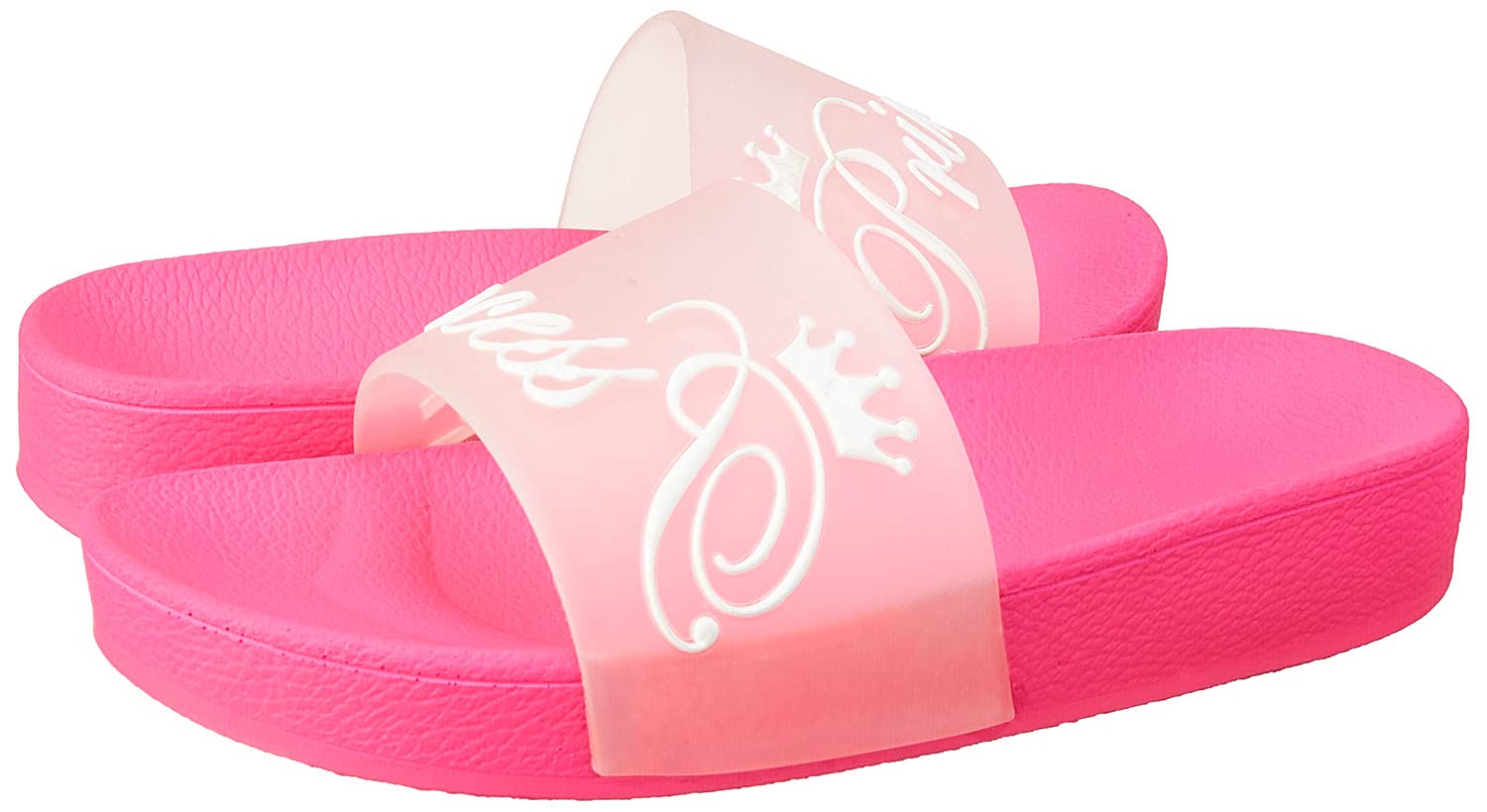 Club Aldo Embossed Princess Letter Print Contrast Sole Slides for Women