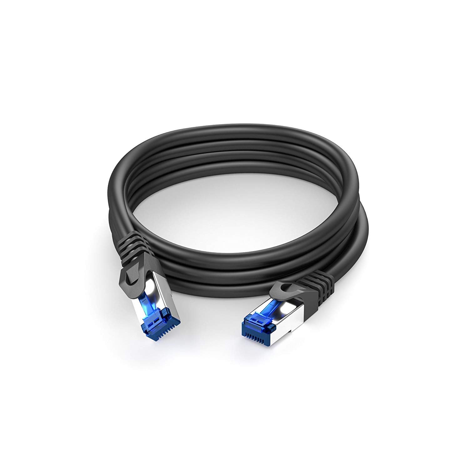 KabelDirekt – 5x 1.5m – كابل Ethernet، كابل LAN، كابل الشبكة – متوفر في 0.25-30m (سرعة الألياف الضوئية لشبكات Gigabit بسرعة 1 جيجابت في الثانية، للمحولات/أجهزة التوجيه/أجهزة المودم مع RJ45، أسود/فضي) – Safqqa Egypt