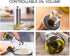 Baskety 500ml Glass Oil Dispenser with Stainless Steel Lid Leakproof Clear