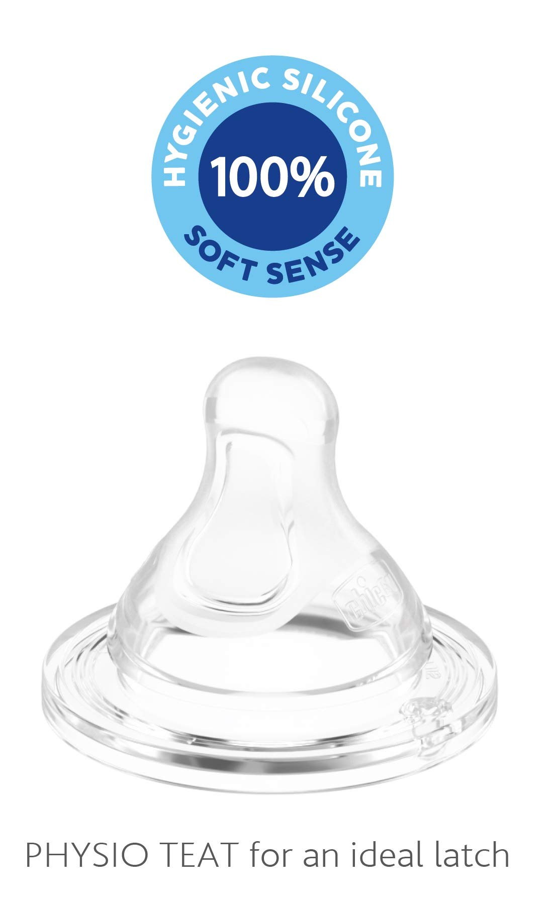 Chicco Teat Perfect 5 with Anti-Colic Effect, Nipple for Wide Neck Feeding Bottles, Regular & Slow Flow, for Newborn Babies 0m+ (Pack of 2)