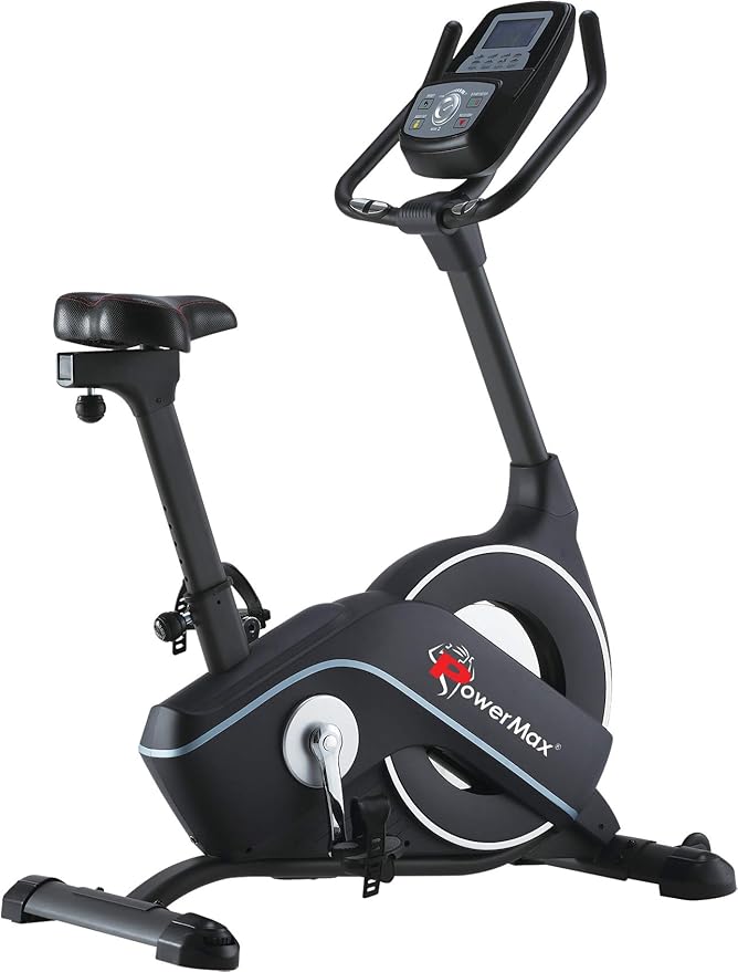 PowerMax Fitness BU-900 Magnetic Upright Bike for Adults, Home Use