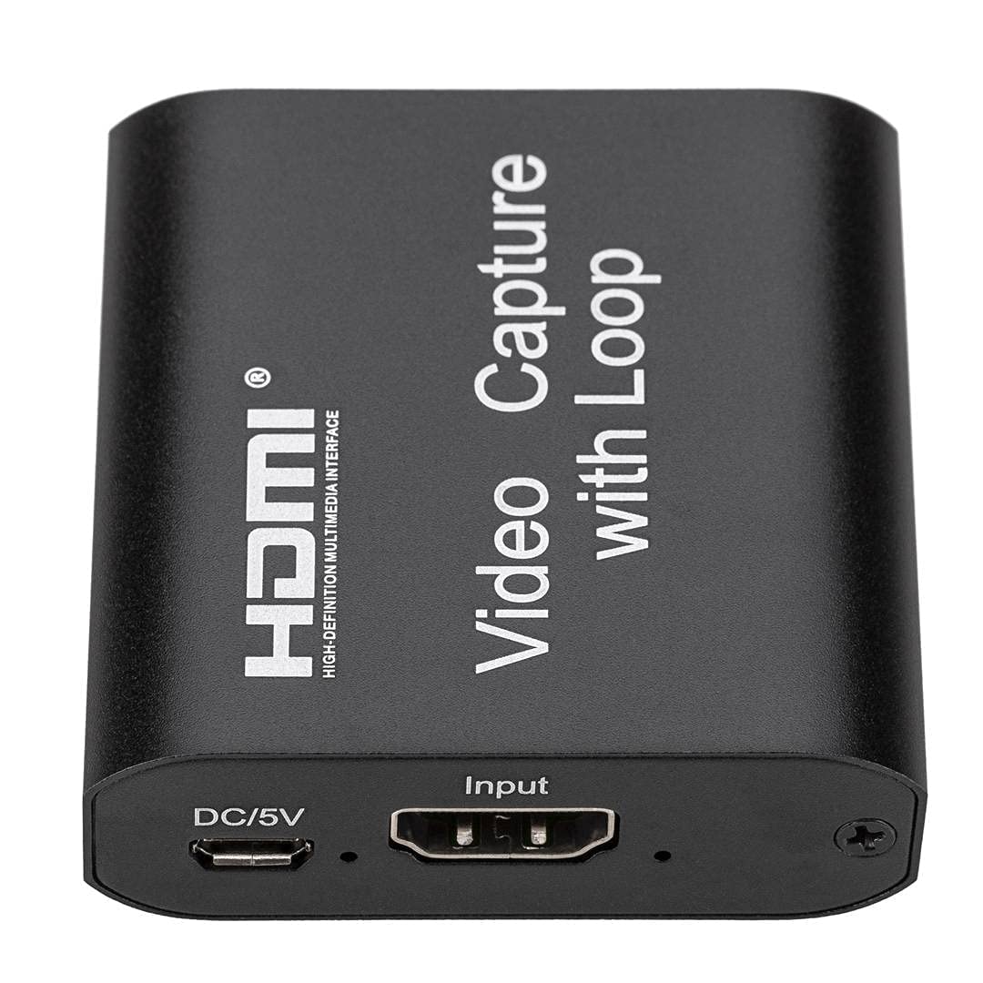 HDMI Video Capture Device With Loop Out Video Capture Card, HDMI Game Capture HDMI To USB For Game Record Live Streaming Broadcast