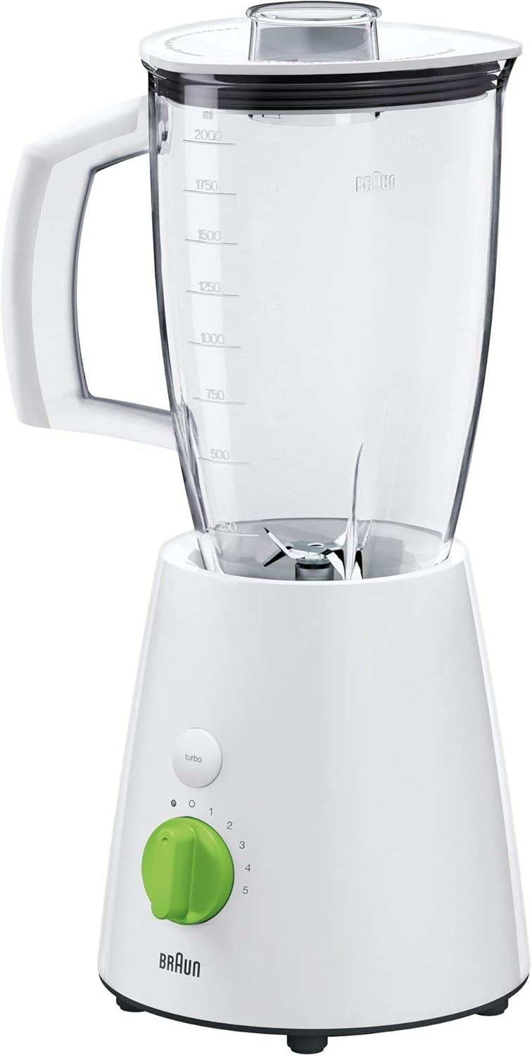 Braun Tribute Collection Blender, 800 Watt, White/Green - JB 3010 WH