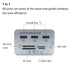ERCRYSTO USB3.0 Card Reader and 3 Ports USB Hub, High Speed External Memory Card Reader (MS, Micro SD,SD/MMC,M2,TF Card)