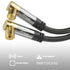 KabelDirekt 395 20m Coaxial Aerial/Antenna Cable with angle 90 ° (Male to Female, 75 Ohm, for TV, HDTV, radio, DVB-T2, DVB-C, DVB-S) PRO Series black