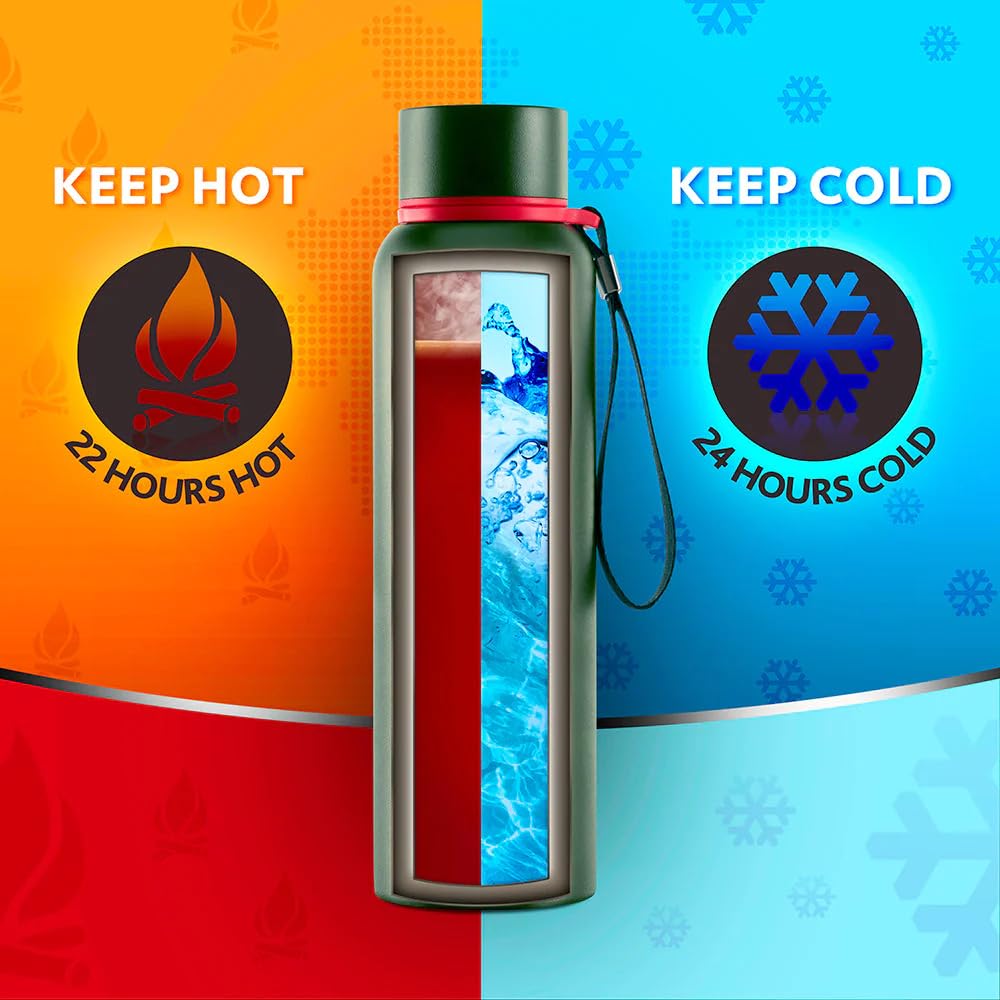 Borosil Stainless Steel Hydra Trek Vacuum Insulated Flask – 700 ML