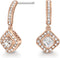 Mestige Women's Rose Gold Elina Earrings with Swarovski Crystals