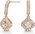 Mestige Women's Rose Gold Elina Earrings with Swarovski Crystals