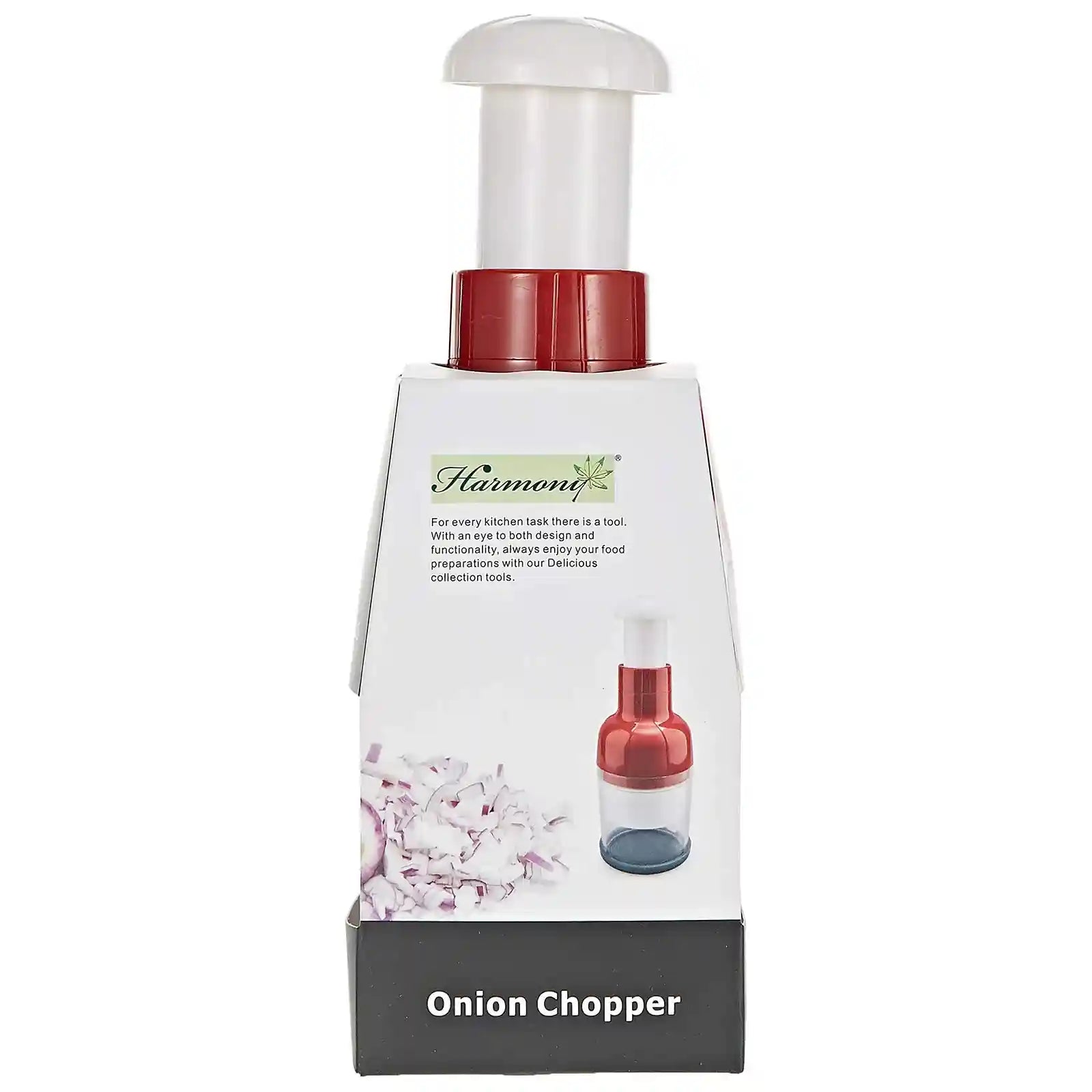 قطاعة بصل وثوم من Harmony بحجم ٢٣ سم، أداة عملية للمطبخ لتقطيع البصل والثوم والخضروات الأخرى بسرعة وكفاءة. مصنوعة من خامات متينة لضمان الاستخدام الطويل وسهولة التنظيف