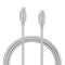 Momax Dc19 Go Link Usb-C To Usb-C Cable [100W] 20V/5A Power Delivery 3.0 Fast Charge Nylon Braided With Built-In E-Marker (1.2M) – Silver - Safqqa