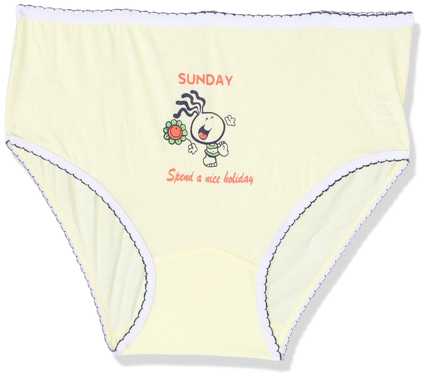  سروال نسائي عالي الخصر من ذهب قطن مطبوع بحافة مطاطية – باللون الأصفر تصميم عالي الخصر لتغطية مريحة وأناقة مثالية