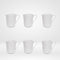 طقم أكواب بورسلين جالاكسي من فتحي محمود يشمل 6 أكواب بيضاء مصنوعة من بورسلين عالي الجودة لضمان المتانة والمظهر الأنيق