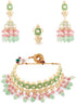 طقم مجوهرات نسائي من ماركة ZAVERI PEARLS موديل ZPFK13538 بتصميم ميناكاري 
