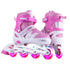 SportQ Adjustable LED Light-Up Skate Shoes for Kids - Size Small (31-34, Pink)