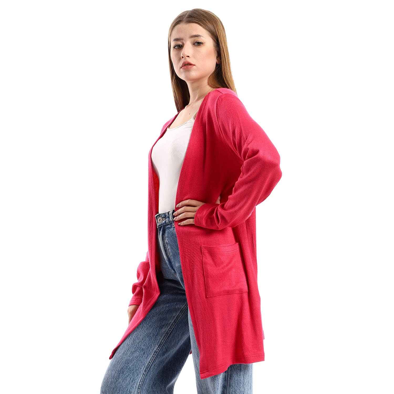 JAMILA Women Side Pockets Short Cardigan
