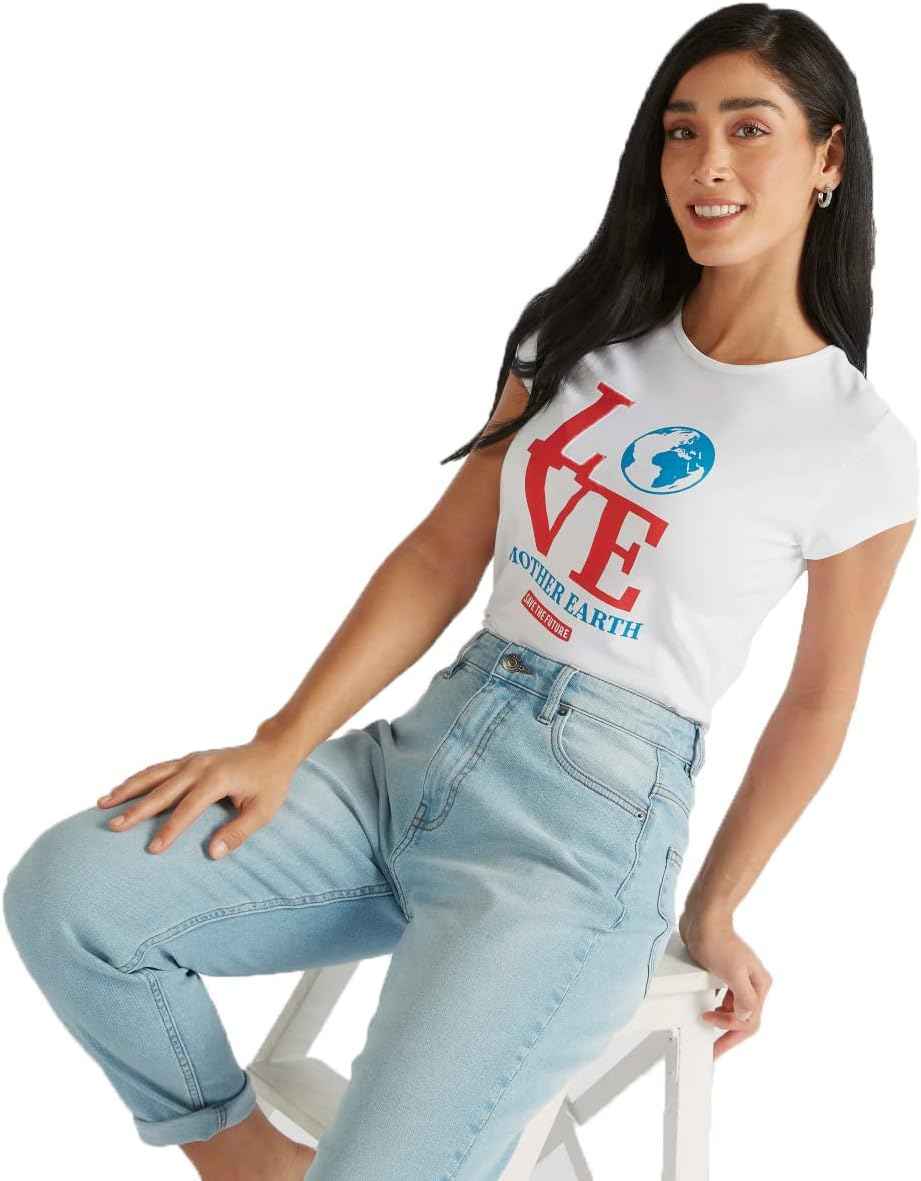 Splash Basic Tshirt For Women, White-size: 10 - Safqqa Egypt