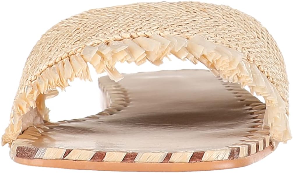 Pixi Straw Detail Strap Flat Slippers for Women – Comfortable & Stylish – Safqqa Egypt
