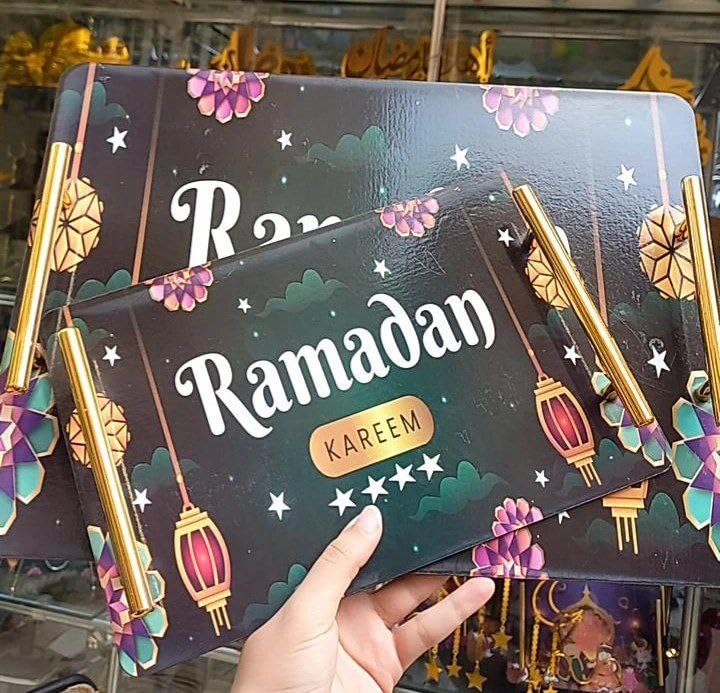 طقم صوانى خشب بمناسبة شهر رمضان الكريم