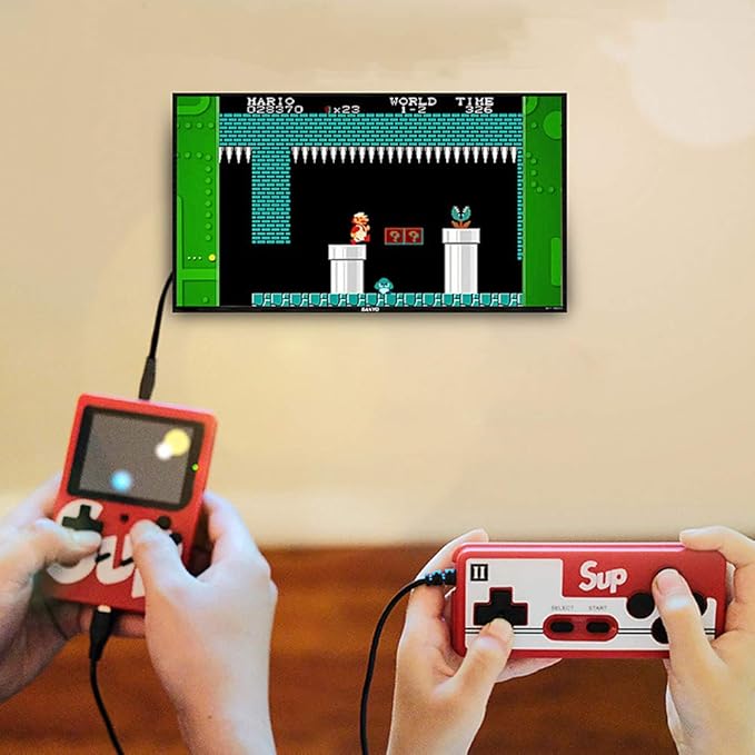 Sup Retro Gaming Console Classic USB Rechargeable Handheld Red – Safqqa Egypt