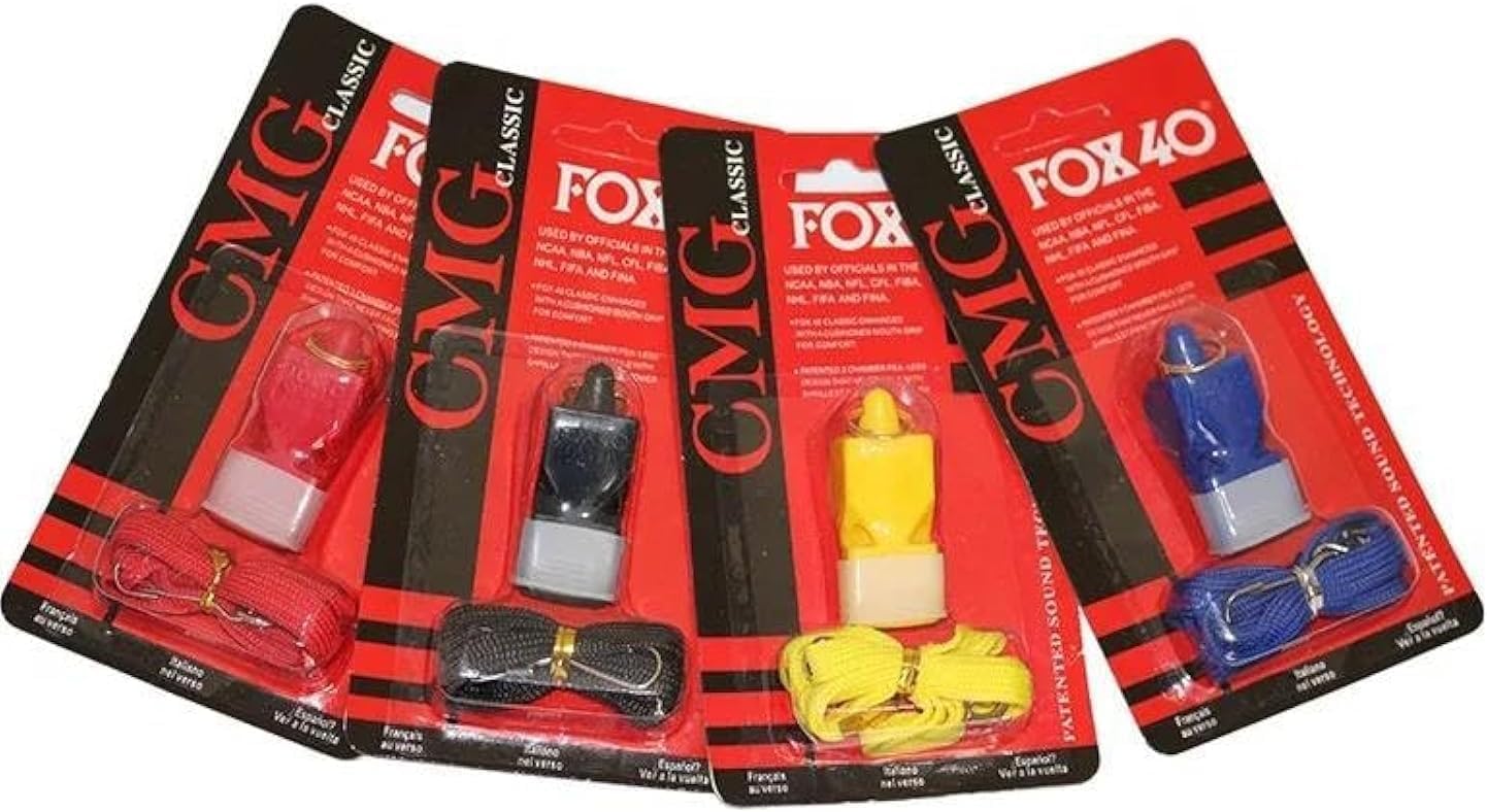 Referee Whistle (Multicolor) Portable Sports Whistle for Emergency, Referee Whistle for Camping, Basketball and Football Lessons