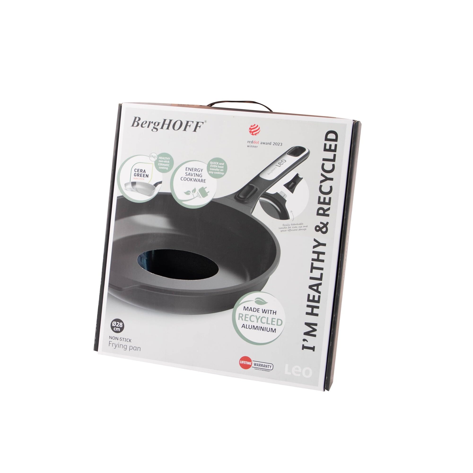 طاسة قلي ليو بيرجوف بمقبض قابل للفصل – غير لاصقة وسهلة الاستخدام