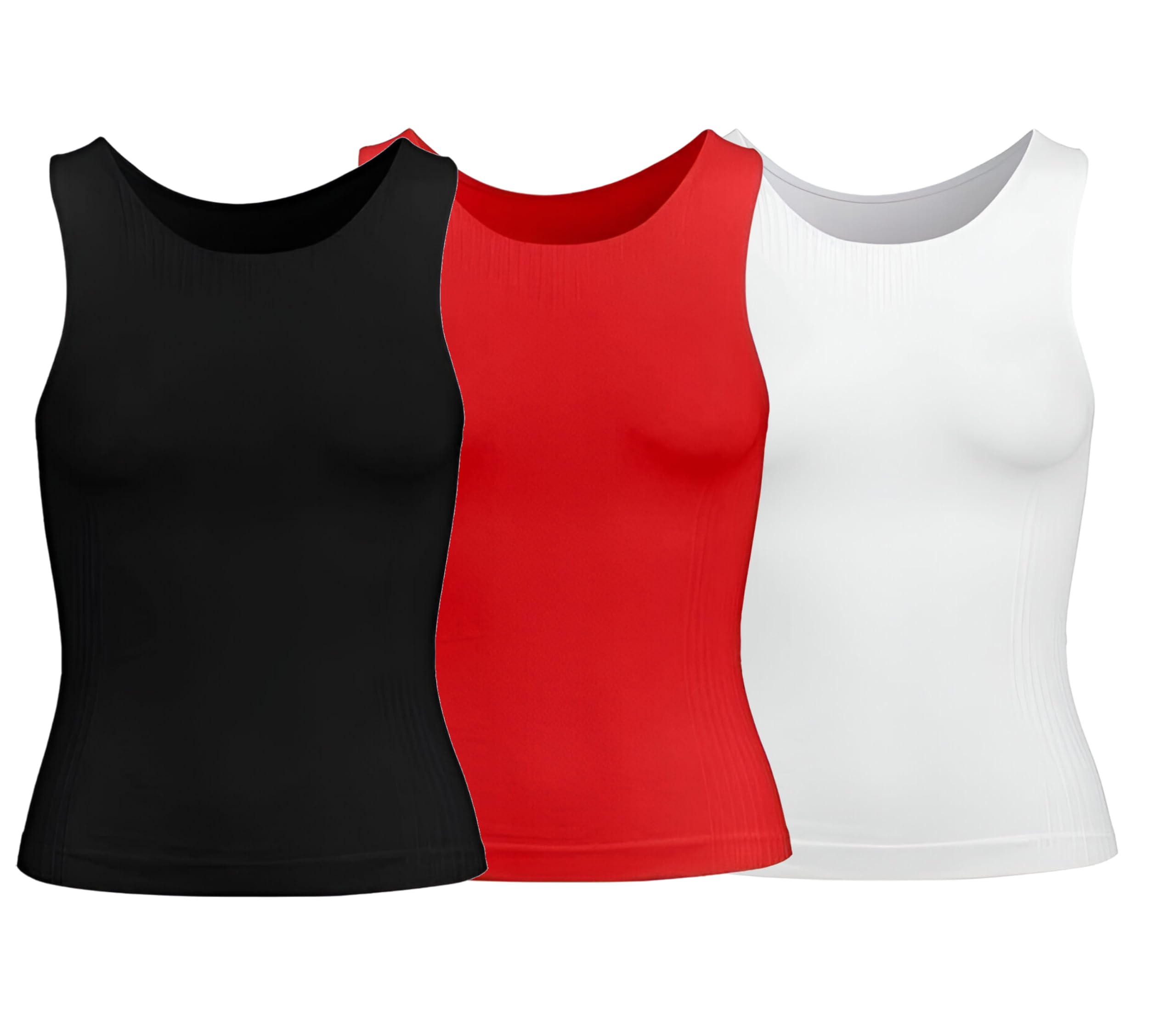Silvy Womens Lycra Set Of 3 Pieces La Mella Sleeveless Round Neck Top Set Of 3 Pieces La Mella Sleeveless Round Neck Top-Damage Box
