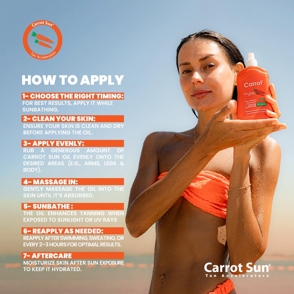 كريم التسمير Carrot Sun بنكهة البابايا مصمم لمساعدتك على الحصول على تسمير عميق ومشرق مع تغذية وحماية البشرة. – Safqqa Egypt