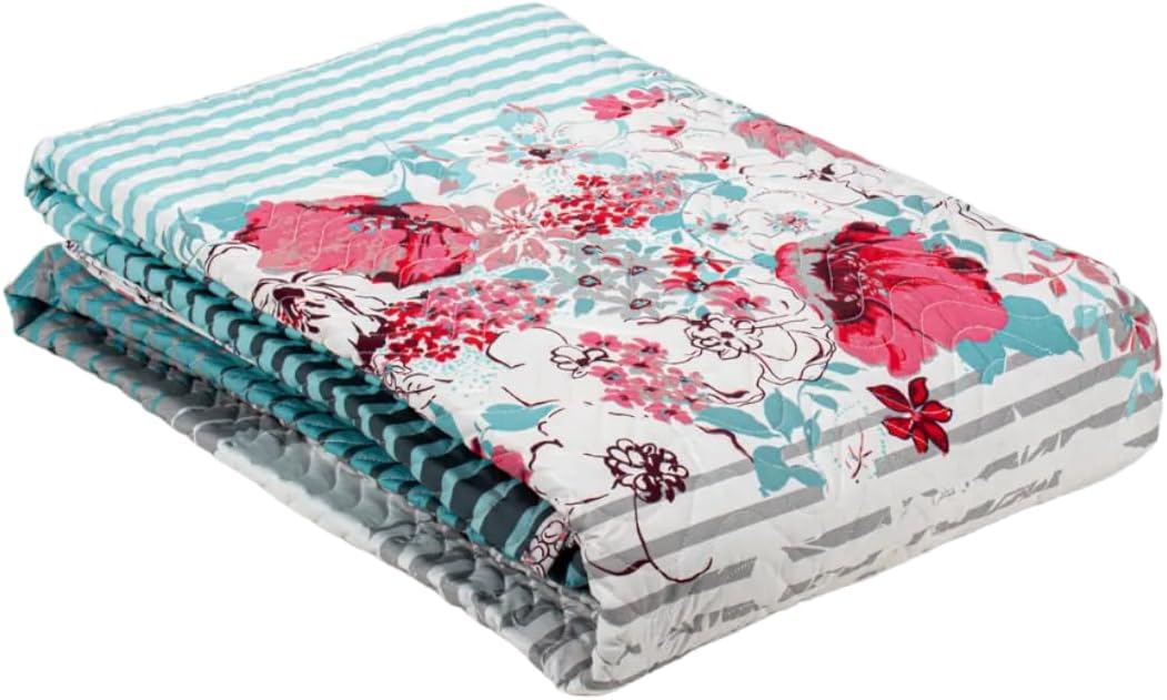 Forbid Double Poly-Cotton Coverlet Set - Multi-Colored (3 Pieces: Coverlet 240 x 240 cm + 2 Pillowcases 70 x 50 cm)