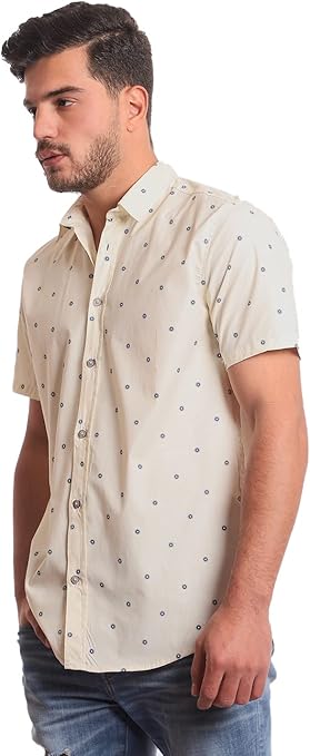 White Rabbit Men's Short Sleeve Shirt - Model WR2087S22