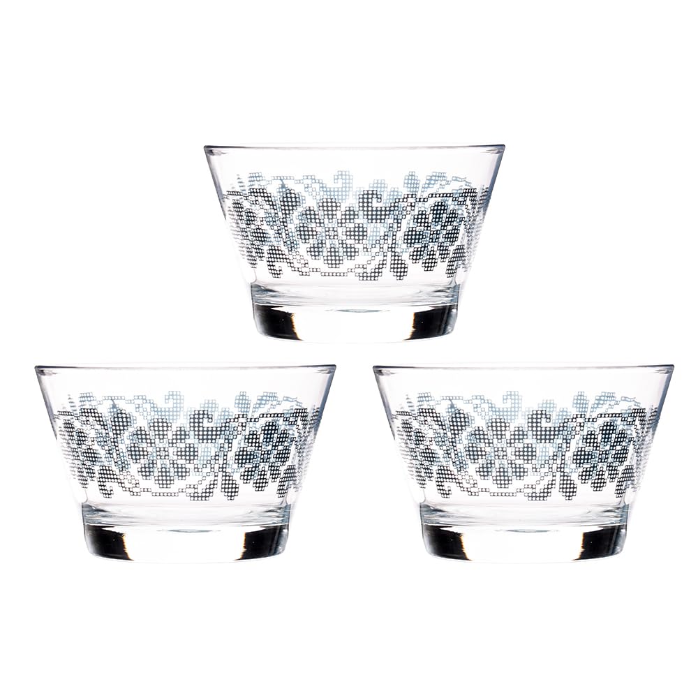 طقم أوعية زجاجية من ديملاج، 3 قطع هو إضافة أنيقة وعملية لمطبخك أو مائدة الطعام. مصنوع من زجاج عالي الجودة ومتين