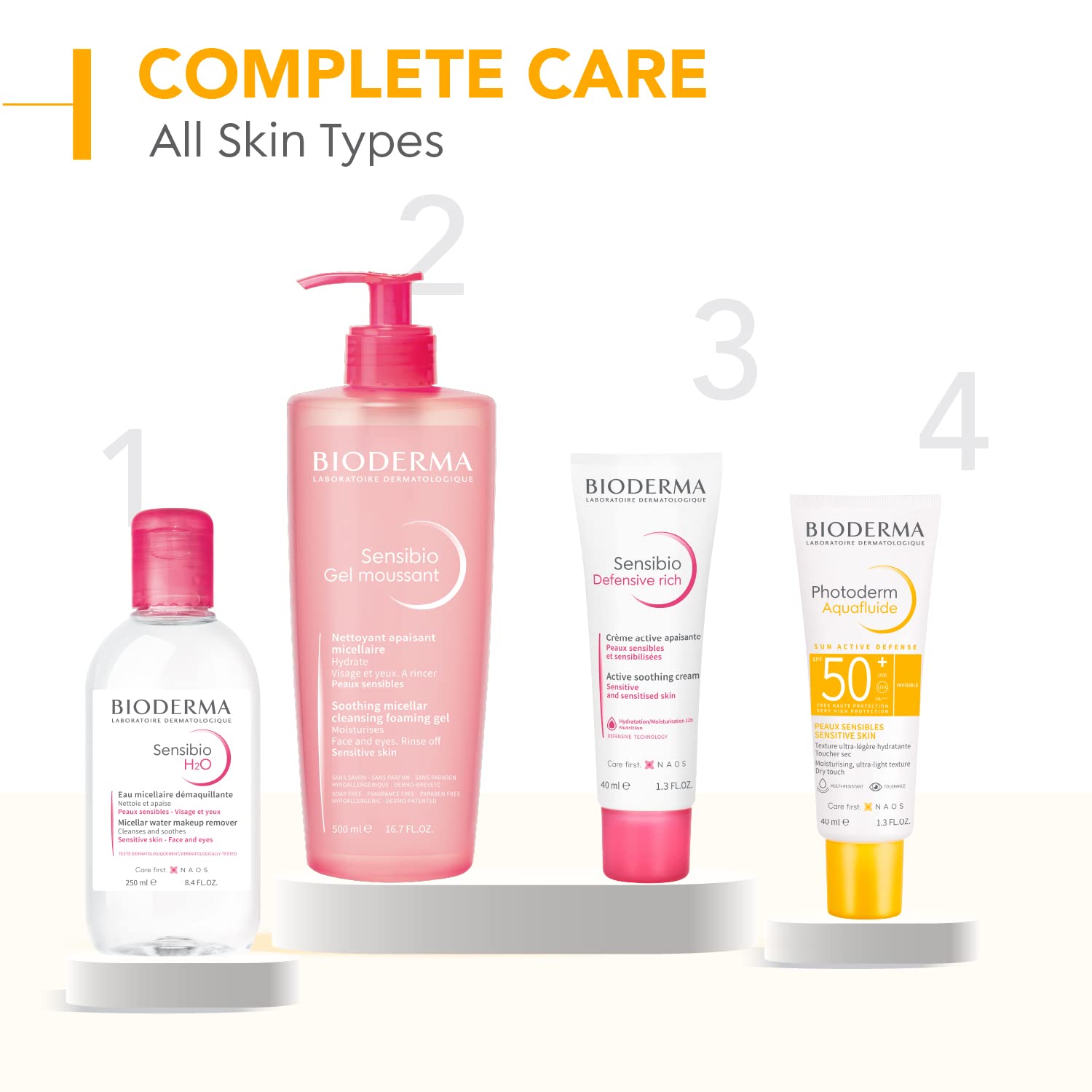 كريم بيو ديرما فوتوديرم ماكس SPF 50 أكوا فلويد (40 مل). يوفر هذا الواقي من الشمس حماية عالية جدًا من الأشعة فوق البنفسجية بتركيبة خفيفة وسريعة الامتصاص مع لمسة نهائية غير دهنية ومطفية. 