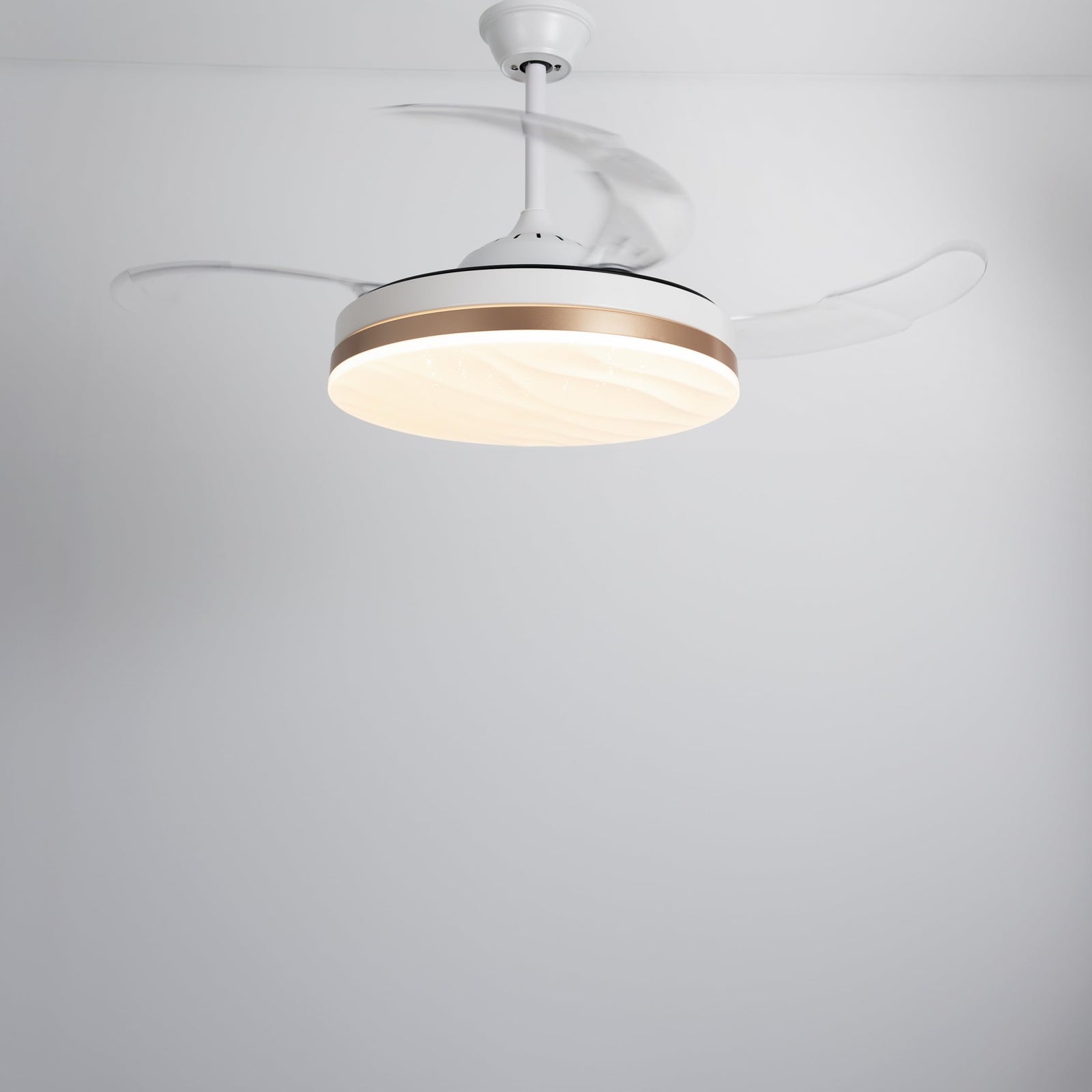 Enarat Fini ceiling fan with hidden blades-40-Inch Size, White
