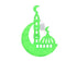 Generic  Plastic Medium Ramadan Crescent Led Containing mosque Design With Lighting Warm And Plastic Electricity Box Add More Happy For Decoration