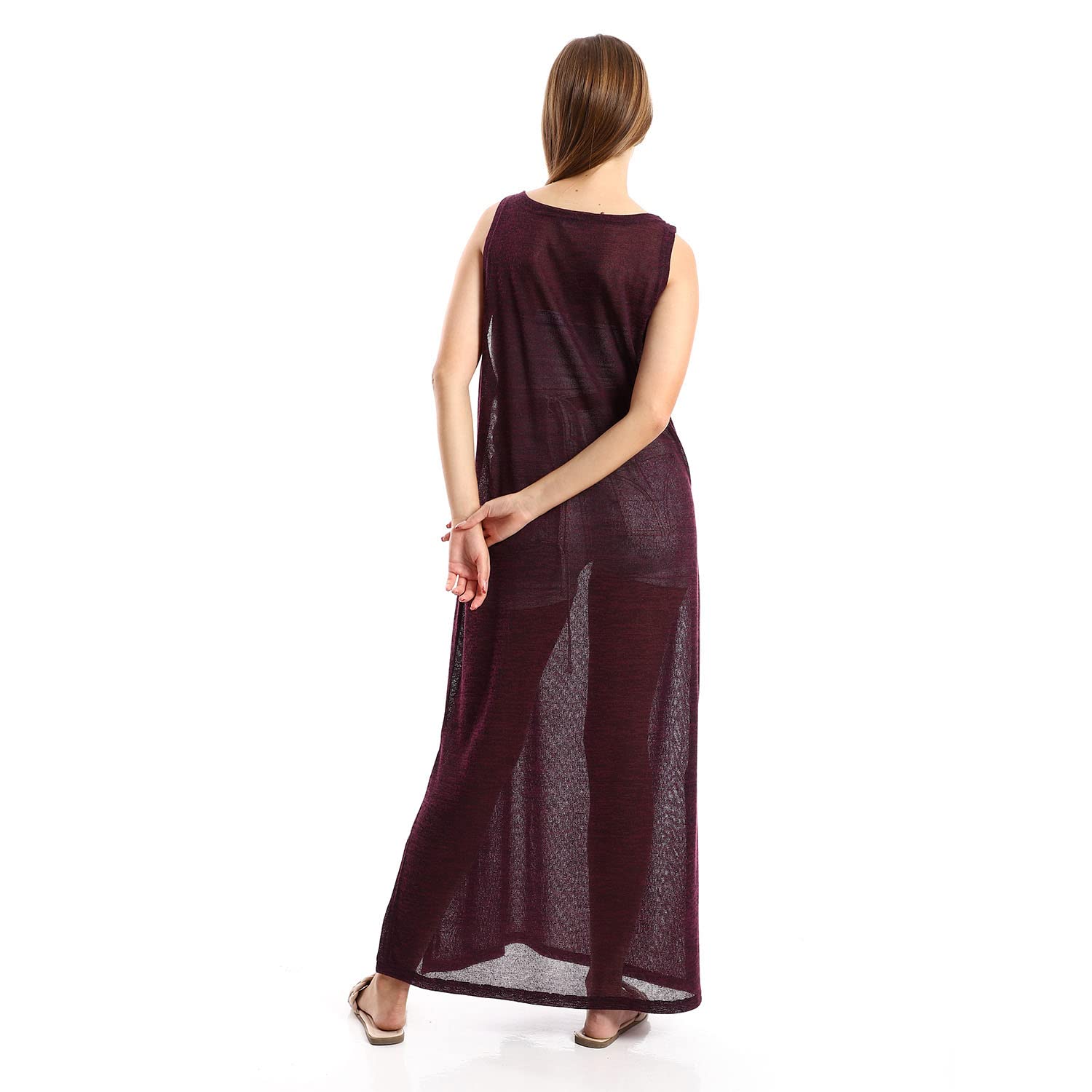 JAMILA Women Round Collar Cover UP With Side Slits OUTERWEAR