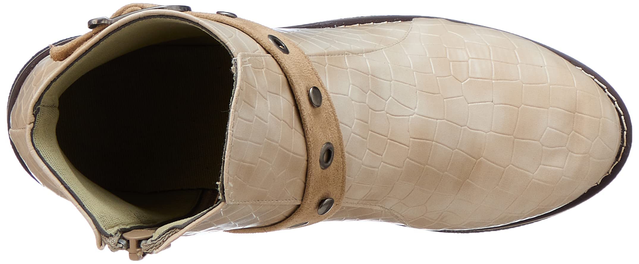 ELBARAEM Boot -rubber sole -beige croco print - Safqqa Egypt
