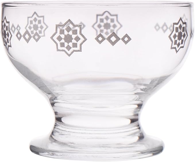 أكواب آيس كريم من ماركة دملج طقم 3 قطع شفافة