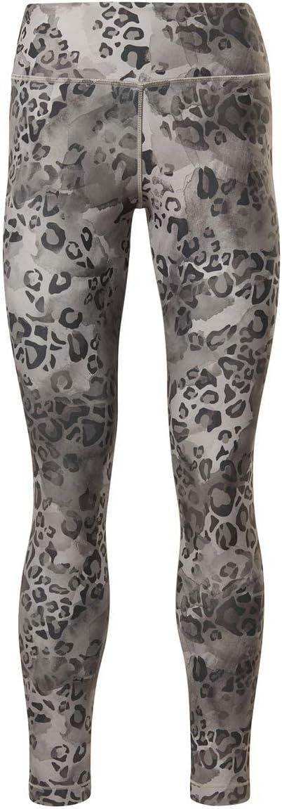 Reebok Leopard Pattern Back Logo Leggings for Women